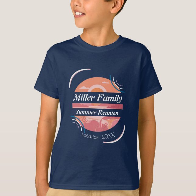Custom Family Reunion Lake T-Shirt (Front)