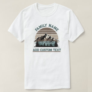 Custom Family Reunion Mountain Road Trip Camping T-Shirt