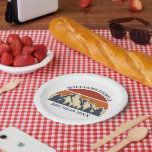 Custom Family Reunion Road Sunset Mountain Party Paper Plate<br><div class="desc">This awesome sunset over rocky mountains in nature makes a great image for a family reunion paper plate for a party near a wooded forest. Commemorate this beautiful keepsake decor by adding your own name and the year with our personalisation tool.</div>