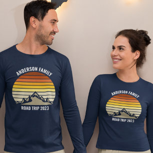 Custom Family Reunion Road Trip Sunset Long Sleeve T-Shirt