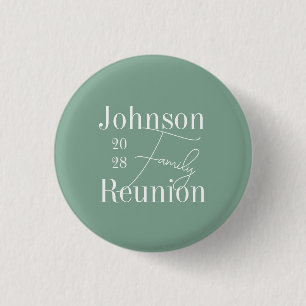Custom Family Reunion Sage Green Keepsake 3 Cm Round Badge