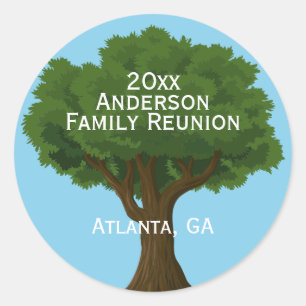 Custom Family Reunion Souvenir Classic Round Sticker