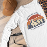 Custom Family Road Trip Camping Sunset Long Sleeve Tri-Blend Shirt<br><div class="desc">This cool retro sunset over rocky mountains in nature makes a great image for a set of customised road trip long sleeve t-shirts for a family reunion, road trip, or camping vacation. Cute matching long sleeved tees for mum, dad, brother and sister. Just add your own last name and the...</div>