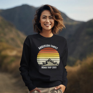 Custom Family Road Trip Mountain Sunset Sweatshirt