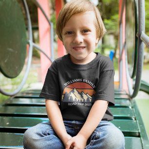 Custom Family Road Trip Mountains Cute Nature Toddler T-Shirt