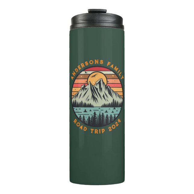 Custom Family Road Trip Vacation Reunion Thermal Tumbler (Front)