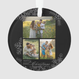 Custom FAMILY Script One Photo Keepsake Ceramic Ba Ornament