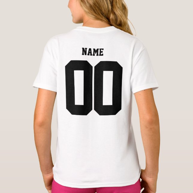 Custom family shirts, Name girls Number shirts (Back)