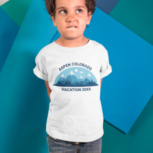 Custom Family Ski Trip Blue Mountain Cute Toddler T-Shirt