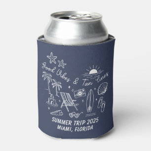 Custom Family Summer Beach Trip Group Matching Can Cooler