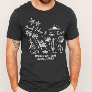Custom Family Summer Beach Trip Group Matching T-Shirt