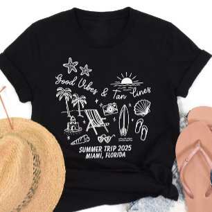 Custom Family Summer Beach Trip Group Matching T-Shirt