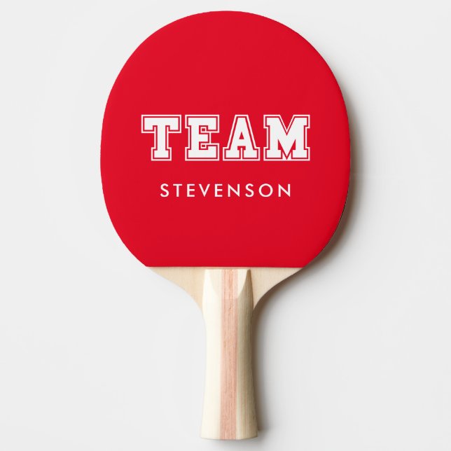 Custom family team ping pong paddle (Front)