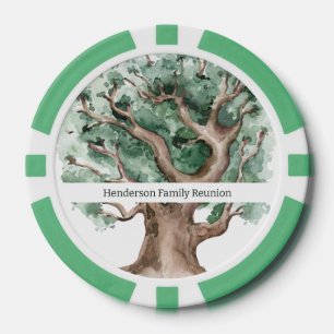 Custom Family Tree Family Reunion Name Poker Chips
