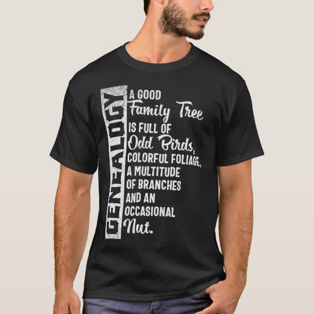 Custom Family Tree Genealogy Design for T-Shirt (Front)
