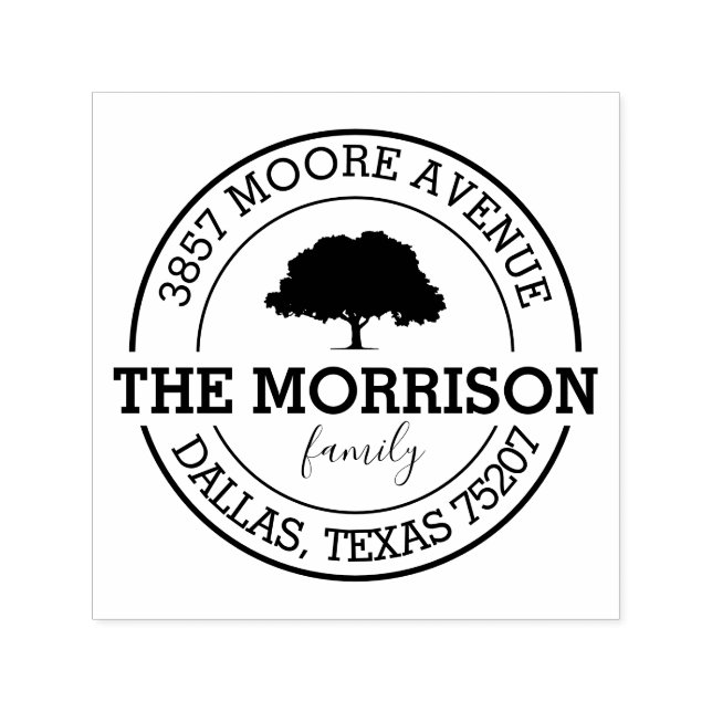 Custom Family Tree | Name, Return Address Self-inking Stamp (Design)
