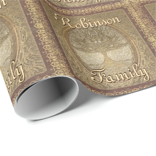 Custom Family Tree Wrapping Paper (Roll Corner)