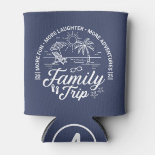 Custom Family Trip Group Matching Beach Vacation Can Cooler