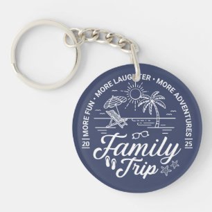 Custom Family Trip Group Matching Beach Vacation Key Ring