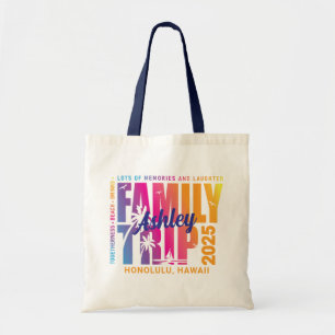 Custom Family Trip Matching Group Vacation Tote Bag