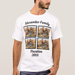 Custom Family Vacation 4 Photo T-Shirt