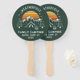Custom Family Vacation and Camping Hand Fan