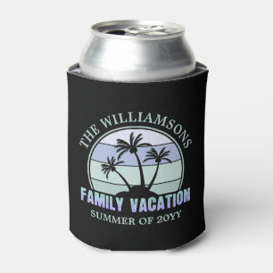 Custom Family Vacation Beach Tropical Island Can Cooler
