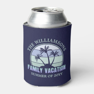 Custom Family Vacation Beach Tropical Island Can Cooler