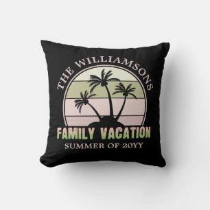 Custom Family Vacation Beach Tropical Island Cushion