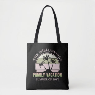 Custom Family Vacation Beach Tropical Island Tote Bag