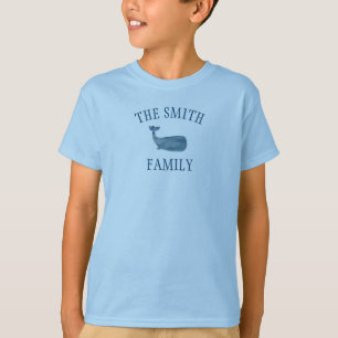 Custom Family Vacation Beach Whale T-Shirt