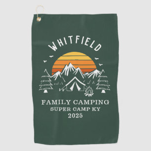 Custom Family Vacation Camping Matching Golf Towel