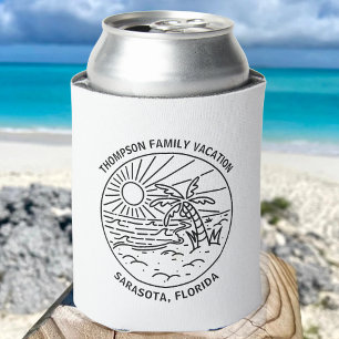 Custom Family Vacation Lake Life Summer Beach Trip Can Cooler