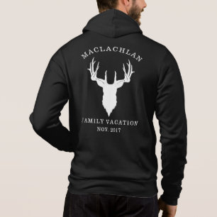 Custom Family Vacation Matching Deer Hoodie