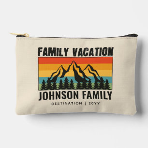 Custom Family Vacation Mountains Hiking Camping Accessory Pouch