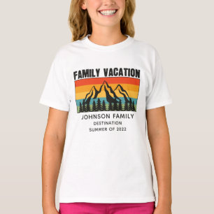 Custom Family Vacation Mountains Hiking Camping T-Shirt
