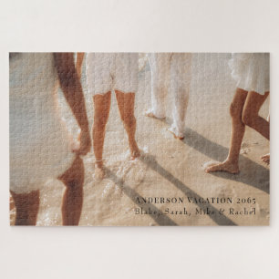 Custom Family Vacation Photo  Jigsaw Puzzle