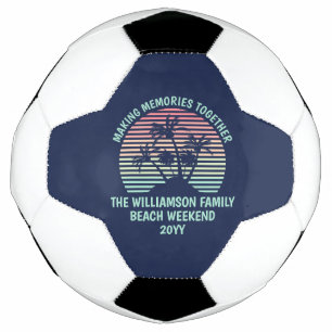 Custom Family Vacation Retro Tropical Beach Trip Football