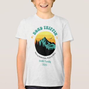 Custom Family Vacation Road Outdoor Trip Matching Tri-Blend Shirt