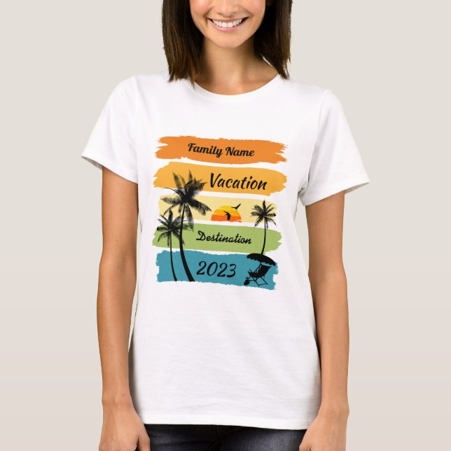 Custom Family Vacation Shirt, Customised Summer T-Shirt (Front)