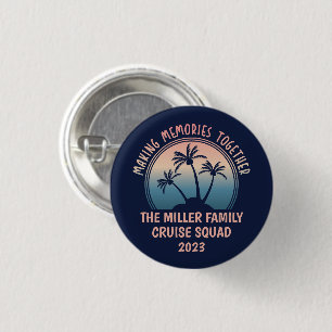 Custom Family Vacation Summer Beach Trip 3 Cm Round Badge