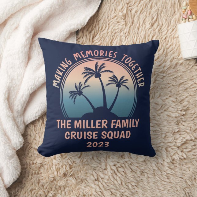 Custom Family Vacation Summer Beach Trip Cushion (Blanket)