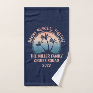 Custom Family Vacation Summer Beach Trip Hand Towel
