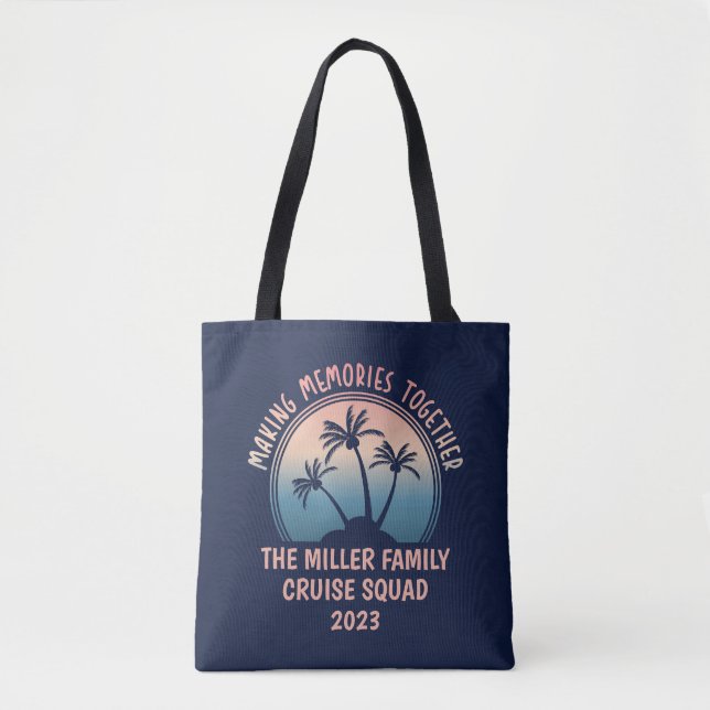 Custom Family Vacation Summer Beach Trip Tote Bag (Front)