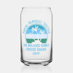 Custom Family Vacation Summer Reunion Beach Trip Can Glass