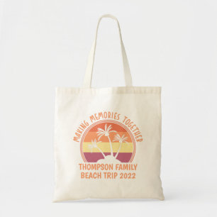 Custom Family Vacation Summer Reunion Beach Trip Tote Bag