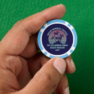 Custom Family Vacation Tropical Trip Souvenir Poker Chips