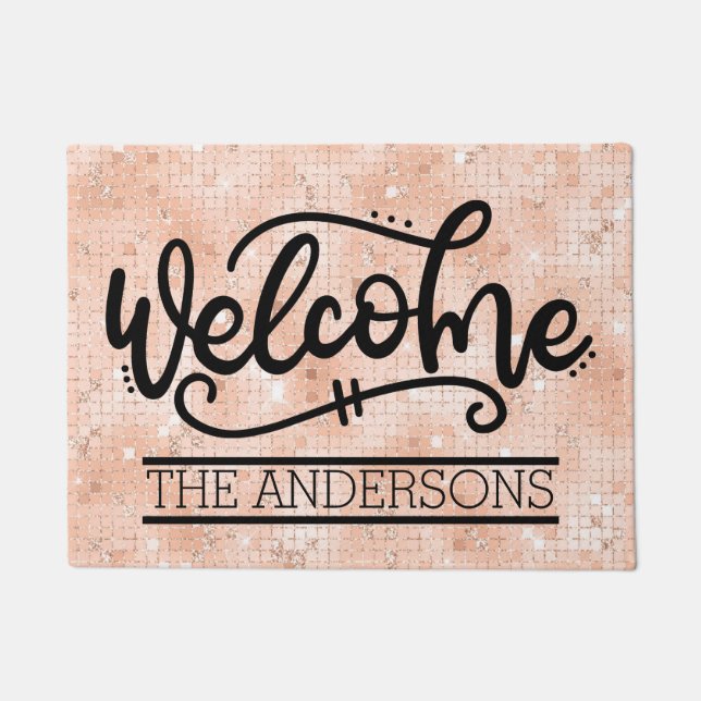 Custom Family Welcome Doormat (Front)