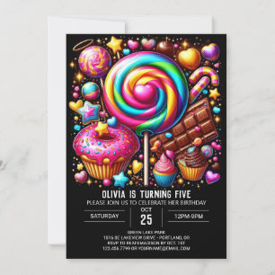 Custom Fantasy Candyland Digital Birthday Invitation