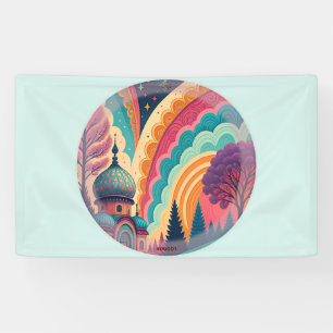 Custom Fantasy Dome Banner in Mint